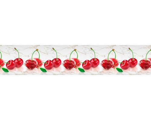 Фартук для кухни из ABS-пластика «Ледяная вишня», интерьерная панель, 3000 × 600 × 1,5 мм
