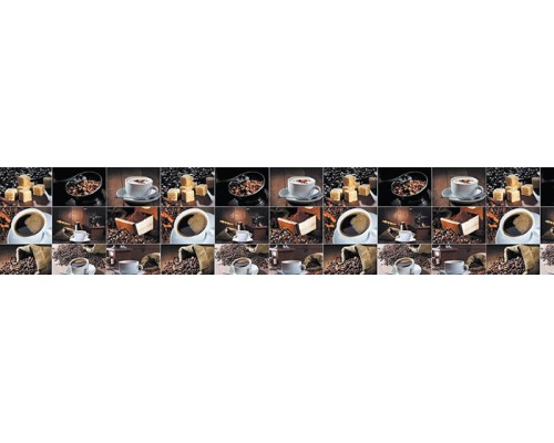 Фартук для кухни из ABS-пластика «Кофе», интерьерная панель, 3000 × 600 × 1,5 мм