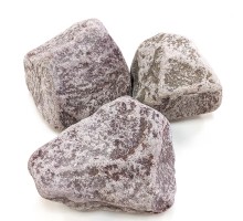 Камни для бани Кварцит малиновый колотый 20 кг
