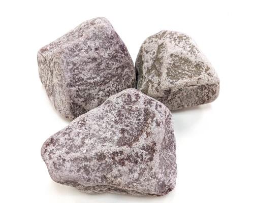 Камни для бани Кварцит малиновый колотый 20 кг
