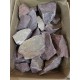 Камни для бани и сауны «Кварцит малиновый» колотый, мешок 20 кг