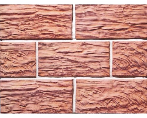 Жаростойкая керамическая плитка Терракот для печей «Скол дерева макси», облицовочная, 263 × 123 мм, 0,8 м²